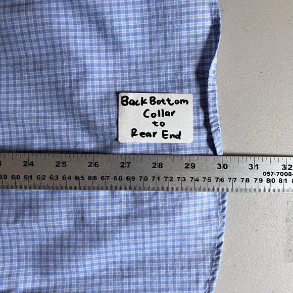 Eton Fine Twill Cotton Contempoary Check Button Up Shirt - Men's Size 39/15.5 - Picture 8 of 8
